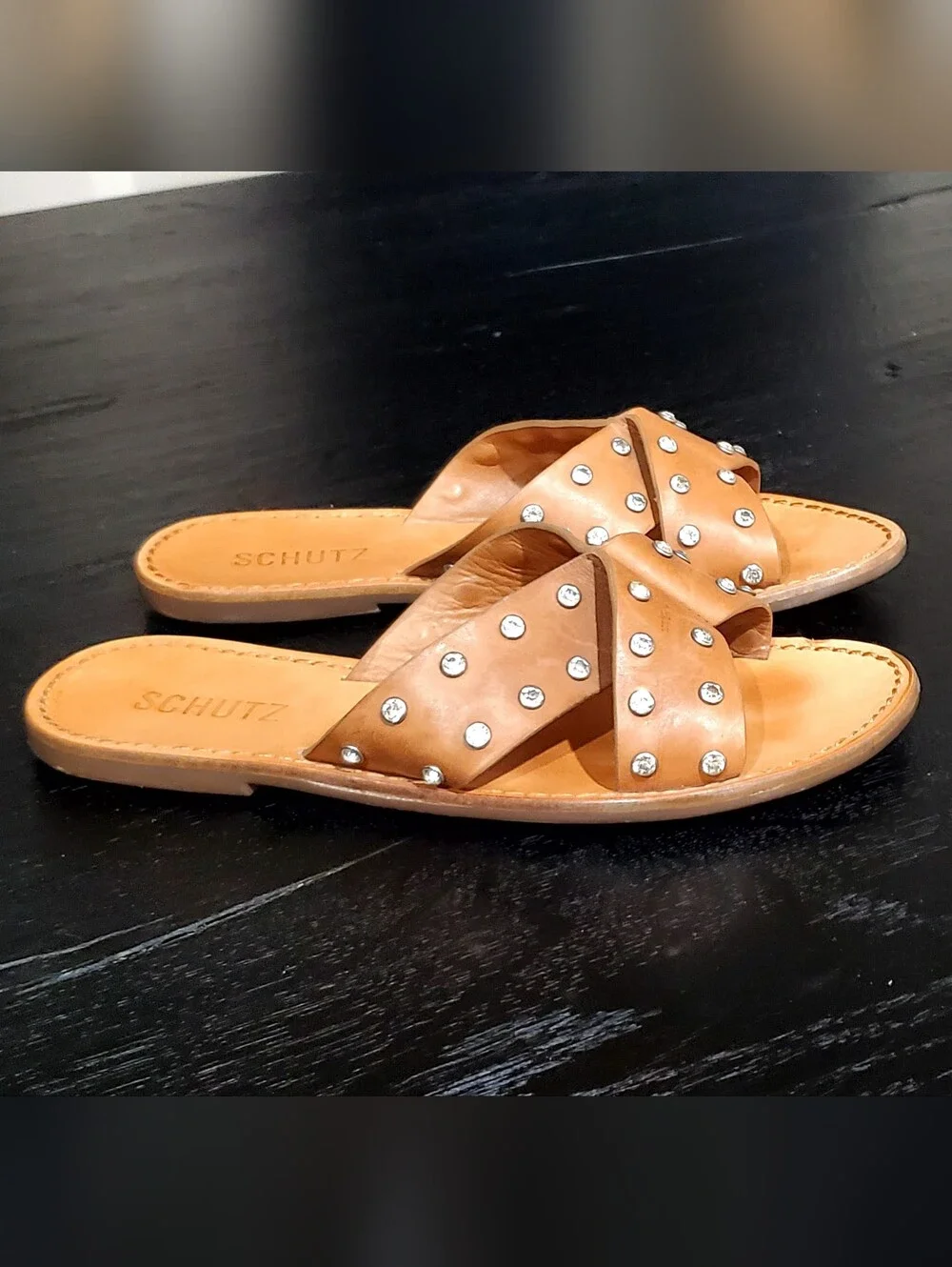 SCHUTZ rhinestone studded